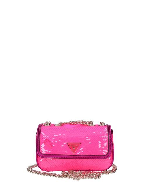 Tracolla in ecopelle e paillettes GUESS | HWEH8700780ROSA FLUO